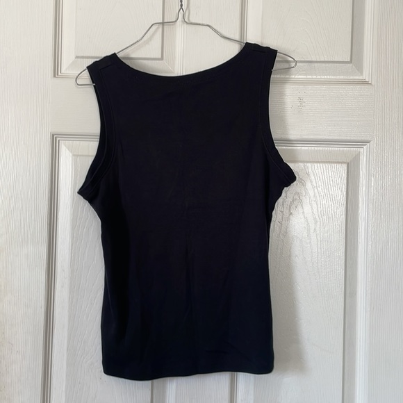 Rafaella black two piece crewneck top petit coat jacket sweater open cardigan - Picture 5 of 17